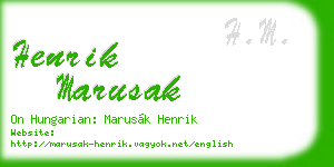 henrik marusak business card